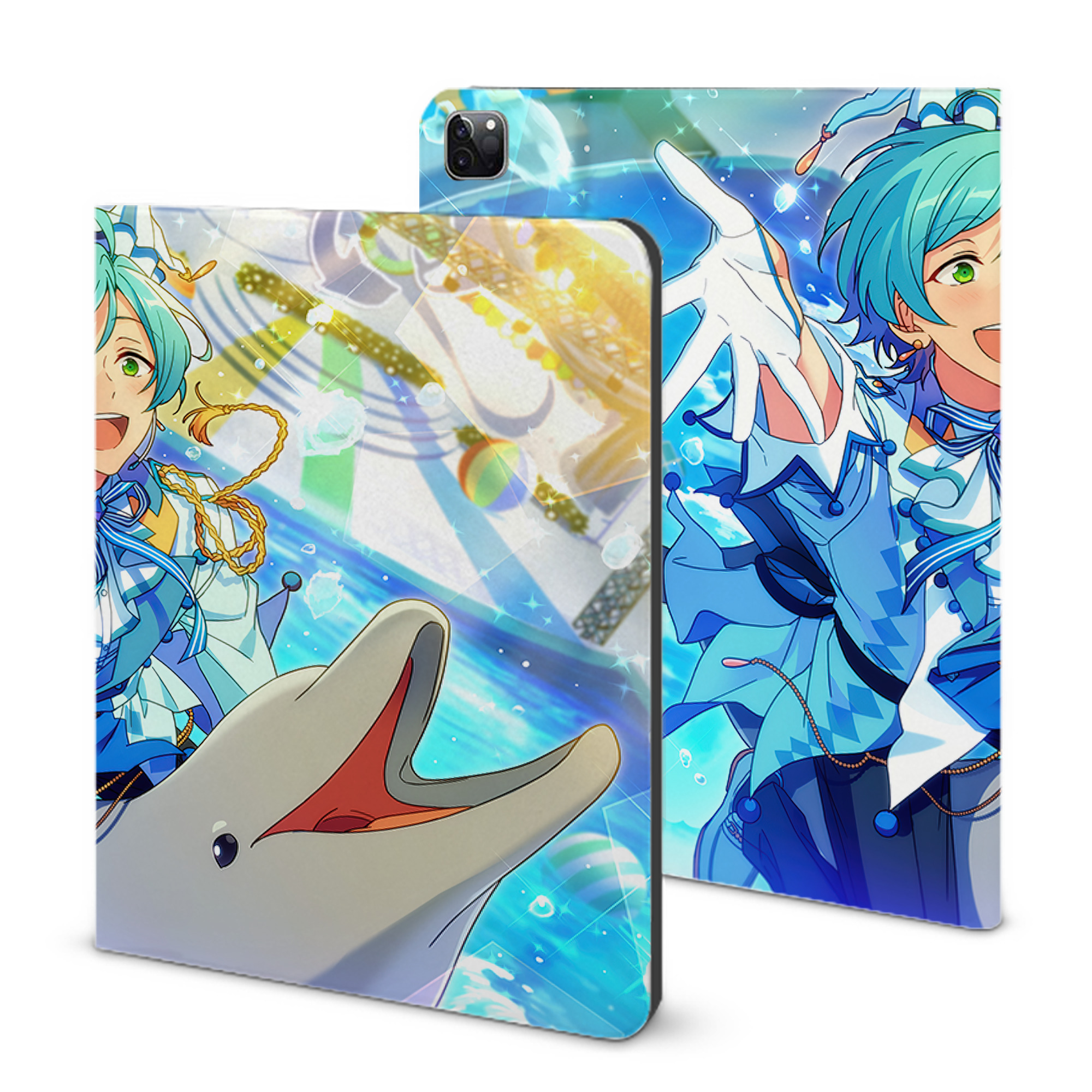 （画像用） あんさんぶるスターズ! Ensemble Stars IPad ケース ブック型 PUレザー TPU 耐衝撃 軽量 薄型 ペン収納なし 全面保護 IPad 各モデル対応